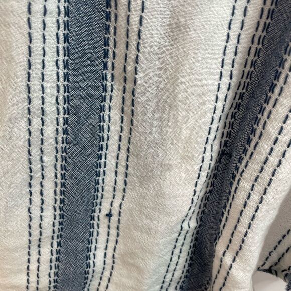 5 for $25🔥Krazy Kat Striped Long Sleeve Button Front Shirt Large - Picture 7 of 9